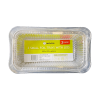 Small Foil Trays With Lids (3pk)