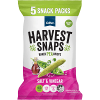 Harvest Snaps Salt & Vinegar Baked Pea Crisps Snackpack (5 x 18g)