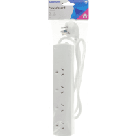 Powerboard With Overload Protection White 4 Way (1pk)