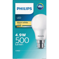 LED Bulb 500LM B22 Warm White (1pk)