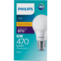 LED Warm White 6W 470 Lumen Screw Bulb (1pk)
