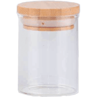 Glass Jar With Bamboo Lid 75ml (1ea)