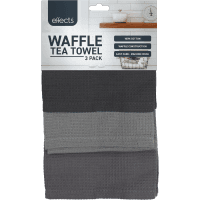 Waffle Cotton Tea Towels 40x70cm (3pk)