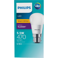 LED Warm White 5.5W 470 Lumen Bayonet Bulb (1pk)
