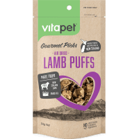 Gourmet Picks Air Dried Lamb Puffs Dog Treats (50g)