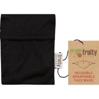 Medium-Large Black Reusable Face Mask (ea)