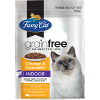 Grainfree Chicken & Oceanfish Indoor Premium Adult Cat Food (500g)