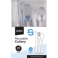 Reusable Plastic Cutlery Set (1pk)