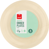 Wooden Dinner Plates 23cm (10pk)