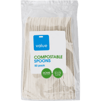 Sugarcane Compostable Spoons (50pk)