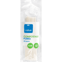 Sugarcane Compostable Forks (20pk)
