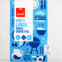 White Lunch Paper Serviettes (50pk)