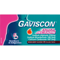 Dual Action Mixed Berry Heartburn & Indigestion Relief Chewable Tablets (48pk)