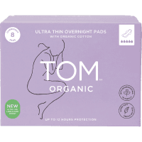 Organic Ultra Thin Overnight Pads With Wings (8pk)