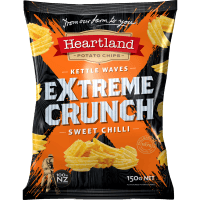 Extreme Crunch Sweet Chilli Kettle Waves Potato Chips (150g)