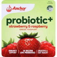 Probiotic+ Strawberry & Raspberry Greek Yoghurt (4 x 125g)