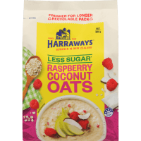 Less Sugar Raspberry Coconut Oats (800g)