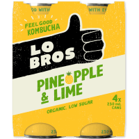 Pineapple & Lime Kombucha (4 x 250ml)