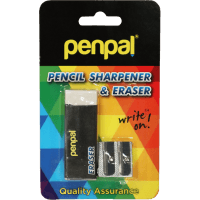 Pencil Sharpener & Eraser (1pk)