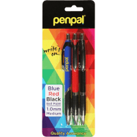 Multi Colour Ballpoint Pens (3pk)