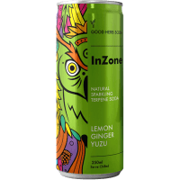 Inzone Lemon Ginger Yuzu Natural Sparkling Terpene Soda (250ml)