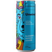 Unwind Blueberry Mango Juniper Natural Sparkling Terpene Soda (250ml)