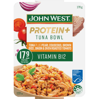 Protein+ Pearl Couscous Brown Rice Onion & Oven Roasted Tomato Tuna Bowl (170g)