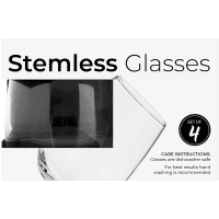 Stemless Glass Tumblers 350ml (4pk)