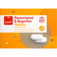 Paracetamol & Ibuprofen Capsule Shaped Tablets (20pk)