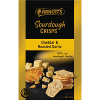 Sourdough Crisps Cheddar & Roast Garlic Crackers (150g)
