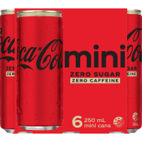 Zero Sugar Zero Caffeine Soft Drink Mini Cans (6 x 250ml)