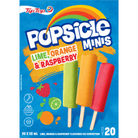 Popsicle Minis Mixed Flavour Ice Blocks (20 x 53ml)