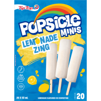 Popsicle Mini Lemonade Zing Flavour Ice Blocks (20 x 53ml)
