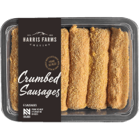 Beef and Pork Crumbed Sausages (390g)