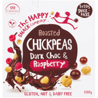 Dairy Free Dark Chocolate & Raspberry Roasted Chickpeas (5 x 20g)