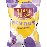Big Cut Purple & Gold Cracked Pepper & Sea Salt Potato Crisps (140g)