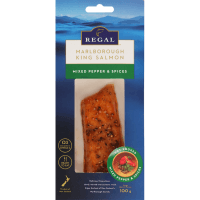 Mixed Pepper & Spices Hot Smoked Salmon Portion (100g)