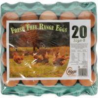Fresh Free Range Size 8 Eggs (20pk)
