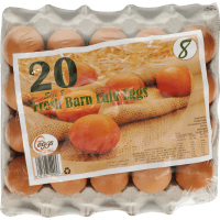 Fresh Barn Laid Size 8 Eggs (20pk)