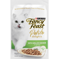 Adult Petite Delights Chicken Grilled Wet Cat Food Pouch (50g)