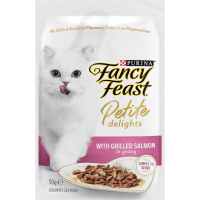 Petite Delights Salmon in Gravy Pouch Wet Cat Food (50g)