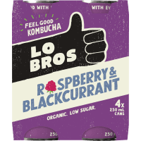 Raspberry & Blackcurrant Kombucha (4 x 250ml)