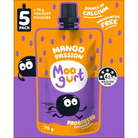 Mango Passion Probiotic Yoghurt Pouch (5 x 70g)