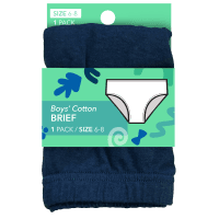 Boys' Cotton Brief Size 6-8 (1pk)