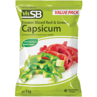Red & Green Sliced Capsicum (1kg)