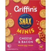 Snax Minis Cheese & Bacon Crackers (135g)