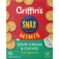 Snacks Minis Sour Cream & Chives Crackers (135g)