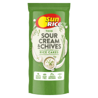 Thin Sour Cream & Chives Flavoured Rice Cakes (160g)