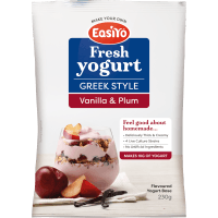 Greek Style Vanilla & Plum Flavoured Yogurt Base (230g)