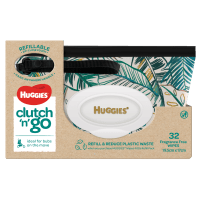 Clutch 'n' Go Fragrance Free Wipes (32pk)